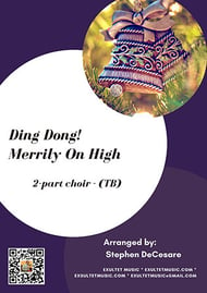 Ding Dong! Merrily On High TB choral sheet music cover Thumbnail